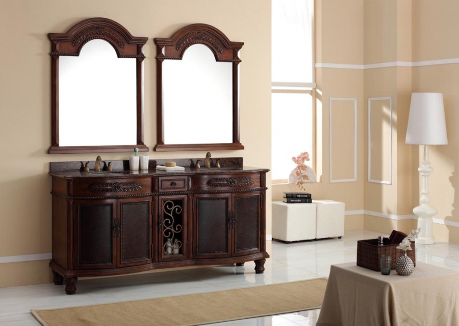 72 Inch Double Sink Bathroom Vanity with Lots of Doors for Storage UVJMF206001551872