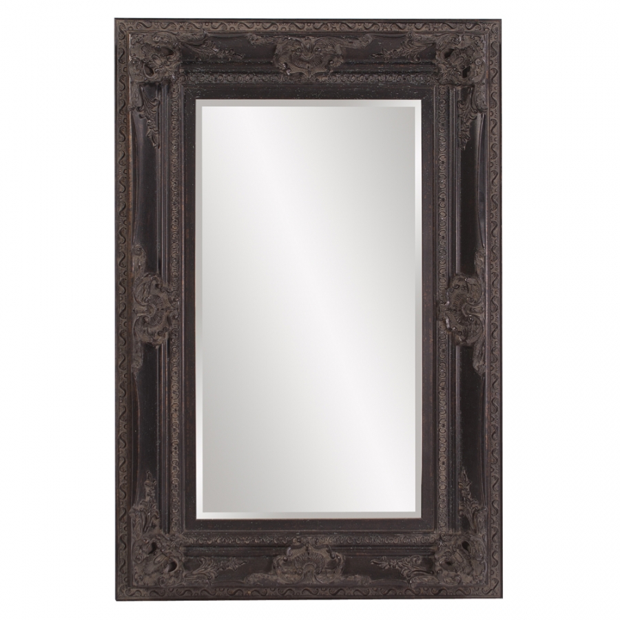 Victoria Antique Black Rectangular Mirror UVHE57002