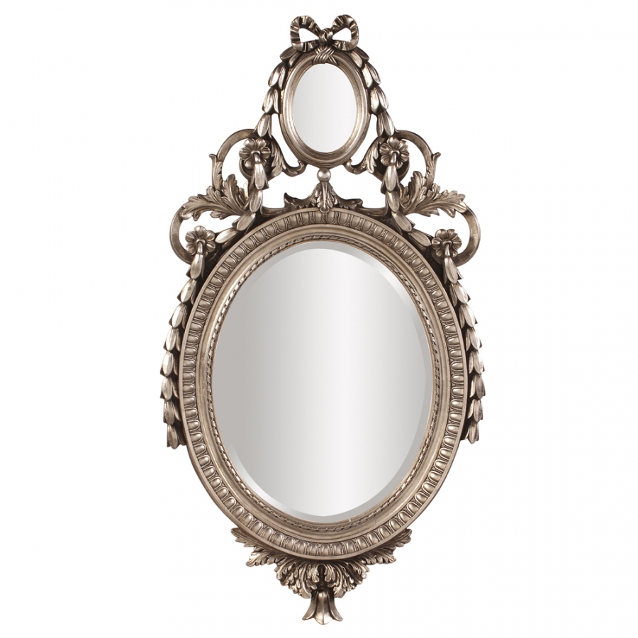 Pomeroy Antique Silver Oval Mirror UVHE84019
