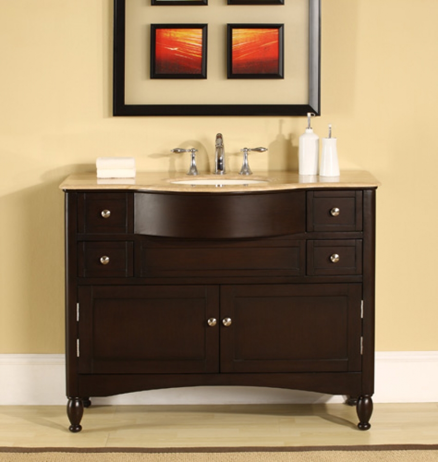 45 Inch Elegant Single Sink Vanity with Choice of Counter Top UVSR071745