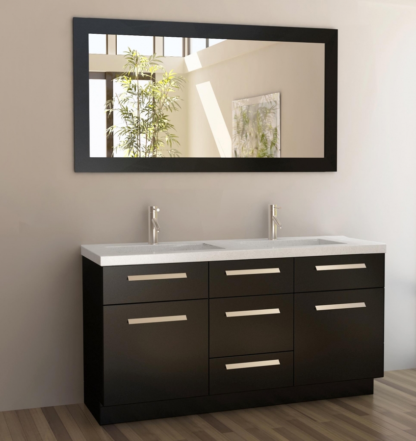 60 Inch Double Sink Bathroom Vanity with Quartz Top ...