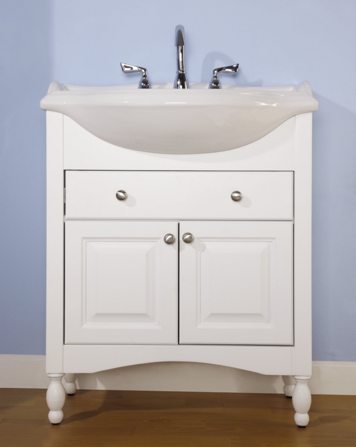 30 Inch Single Sink Narrow Depth Furniture Bathroom Vanity with Choice