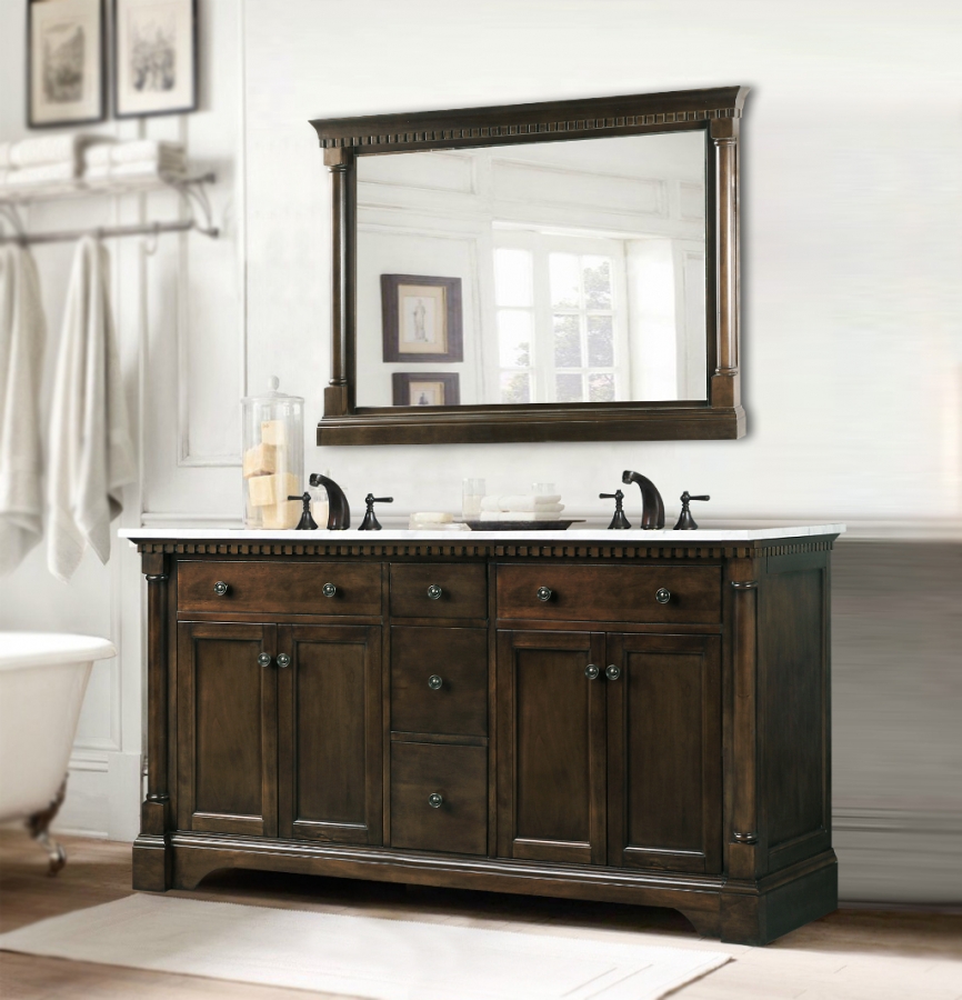 60 Inch Double Sink Bathroom Vanity With Extra Storage Uvlfwlf603660 