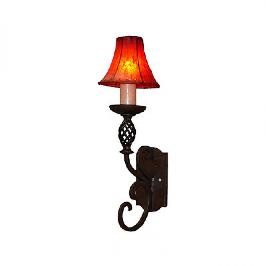 1 Light Hand Forged Wrought Iron Wall Sconce UVAGWS005