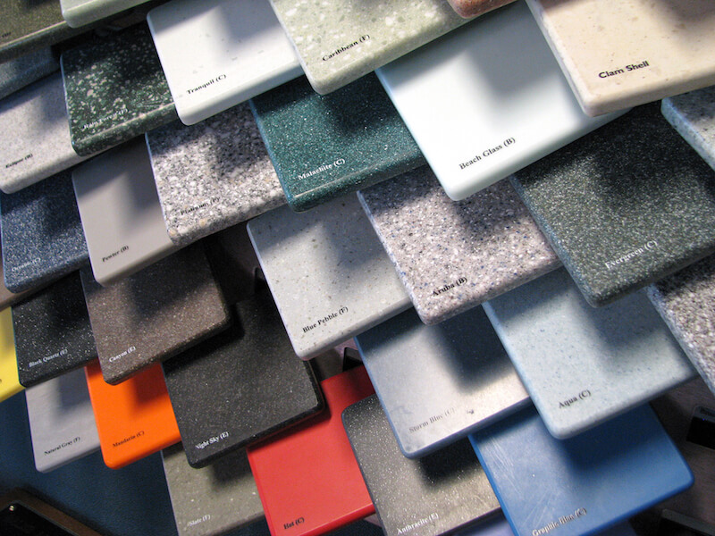 assorted stone colors for countertops