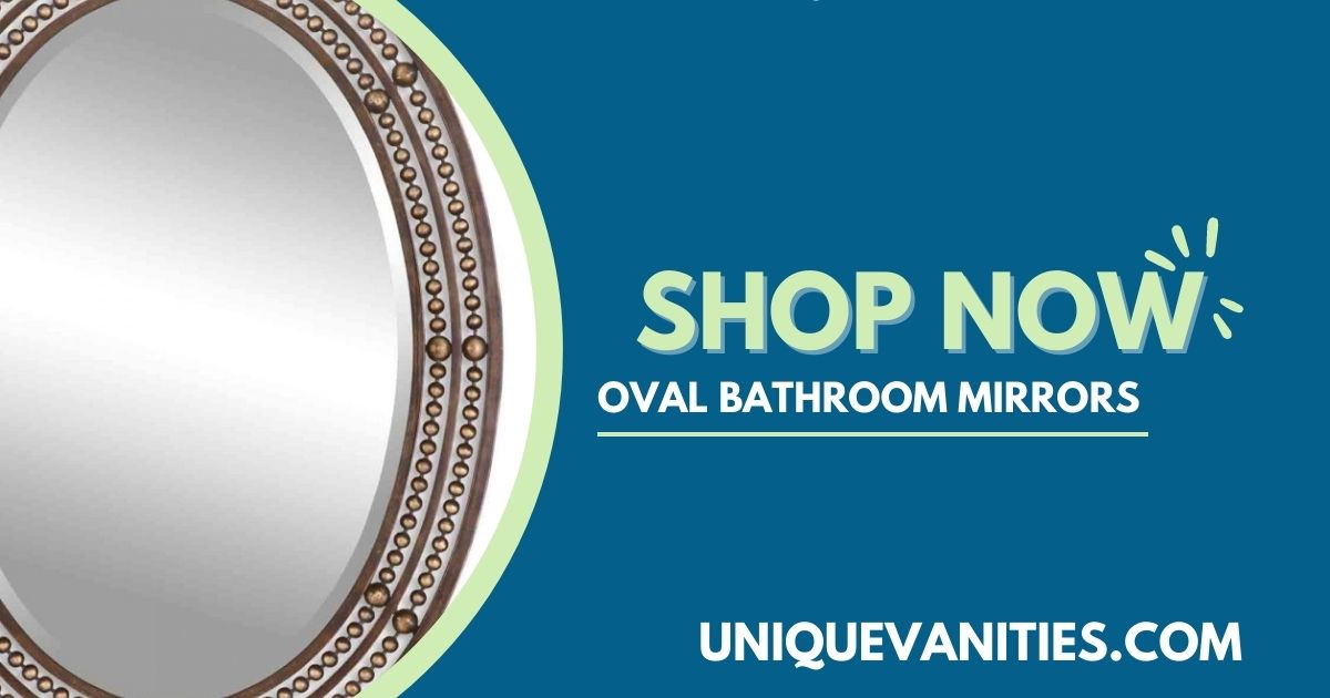 Classic Oval Vanity Mirror with Bold Motif - WallMantra