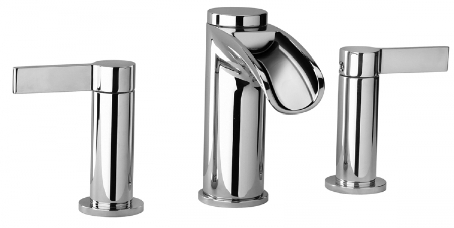 Three Hole Waterfall Bathroom Vanity Faucet