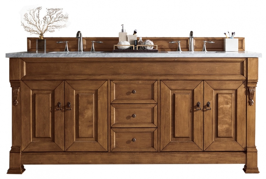 72 Inch Oak Double Sink Bathroom Vanity Custom Options 