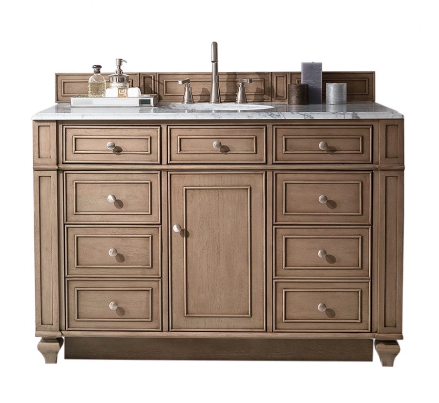 48 Inch Single Sink Bathroom Vanity in White Washed Walnut