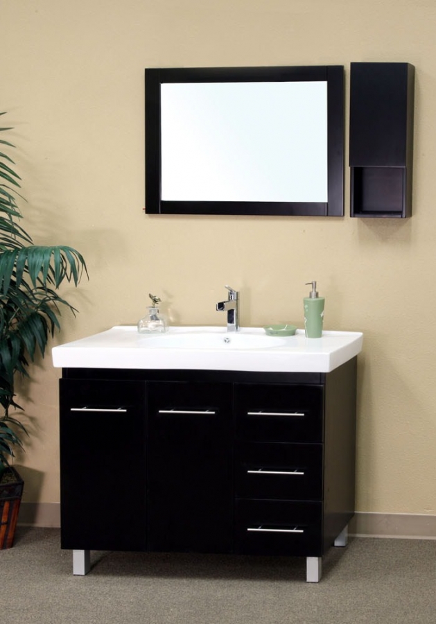 40 Inch Single Sink Bathroom Vanity In Black