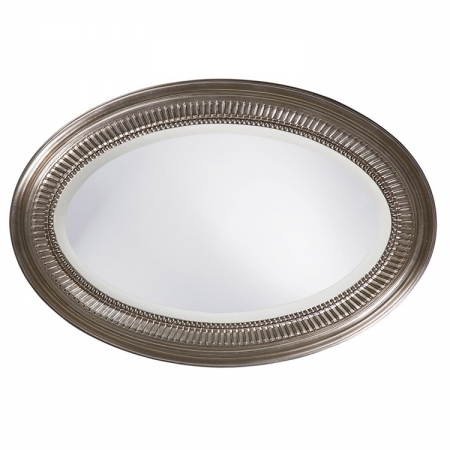 Ethan Oval Brushed Nickel Mirror
