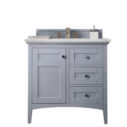 36 Inch Single Sink Bathroom Vanity in Gray with Choice of Top
