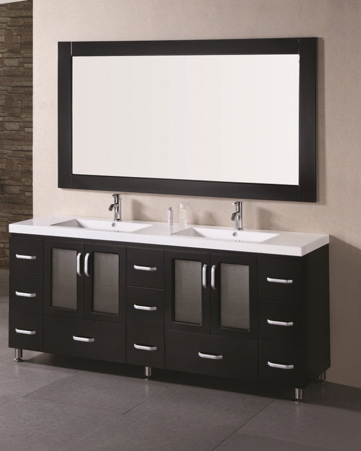 72 Inch Double Sink Bathroom Vanity in Espresso UVDEB72DS72