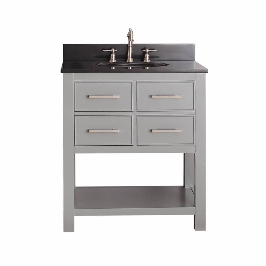 30 Inch Single Sink Bathroom Vanity in Chilled Gray UVACBROOKSV30CG30