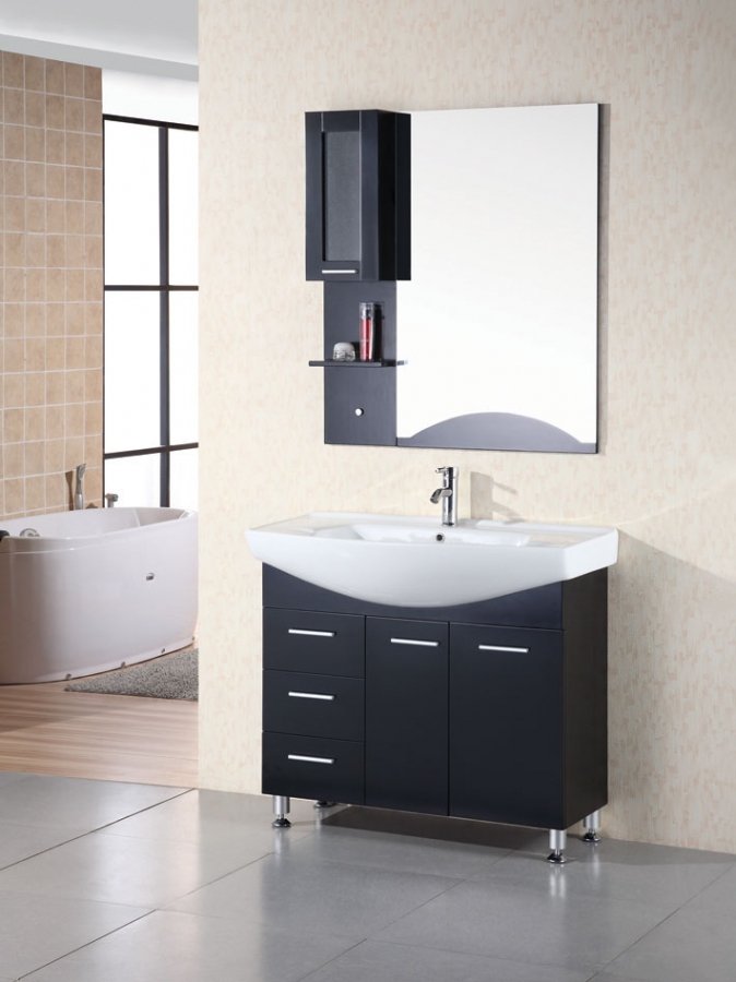 40 Inch Modern Single Sink Bathroom Vanity in Espresso