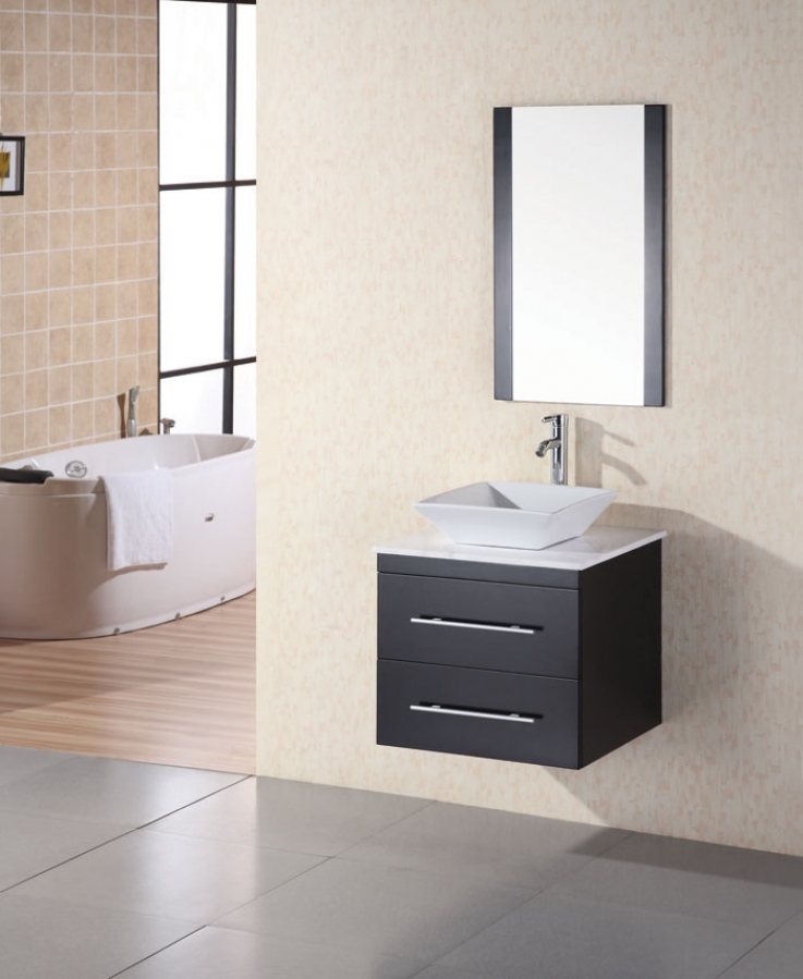 24 Inch Modern Single Sink Bathroom Vanity in Espresso ...