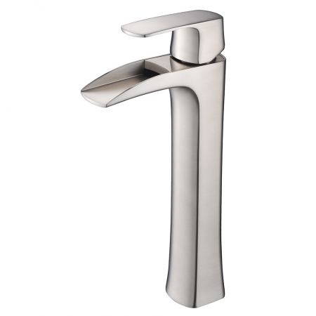 Brushed Nickel Single Hole Vessel Mount Bathroom Faucet