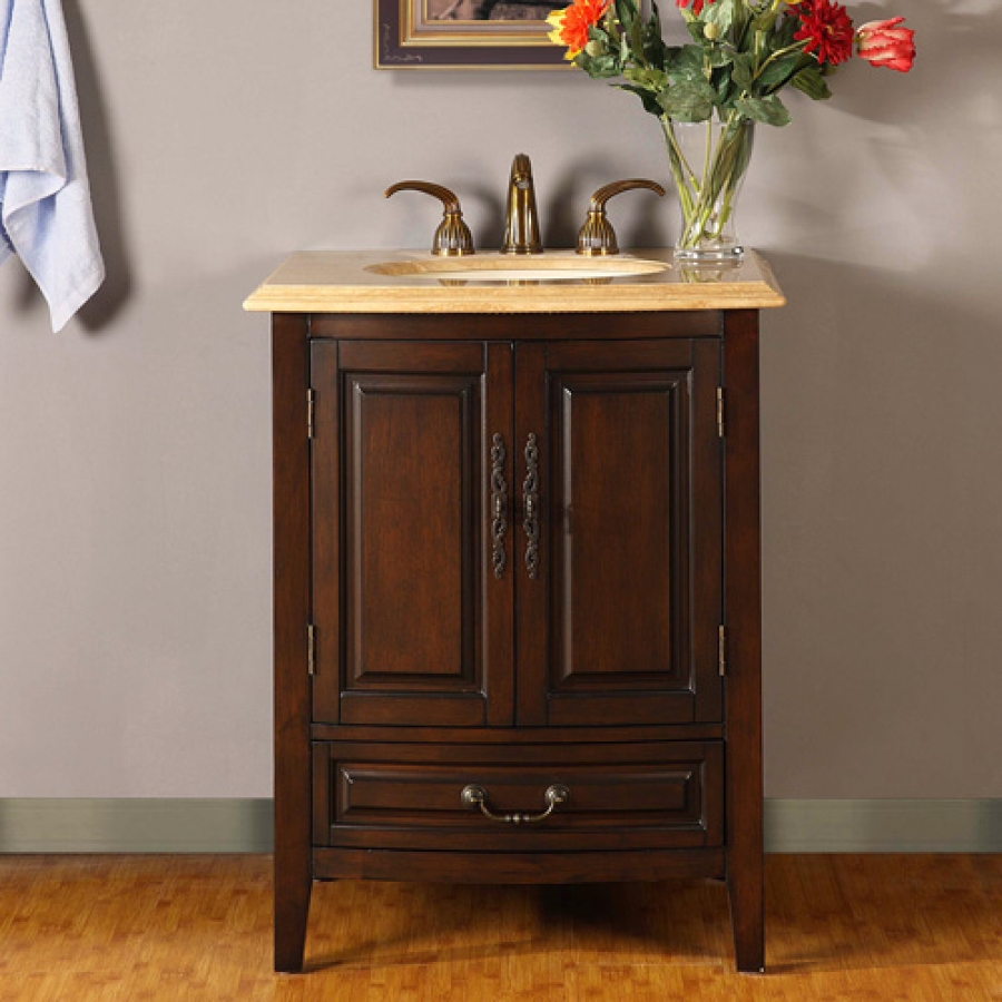 27 Inch Single Sink Vanity with Under Counter LED Lighting