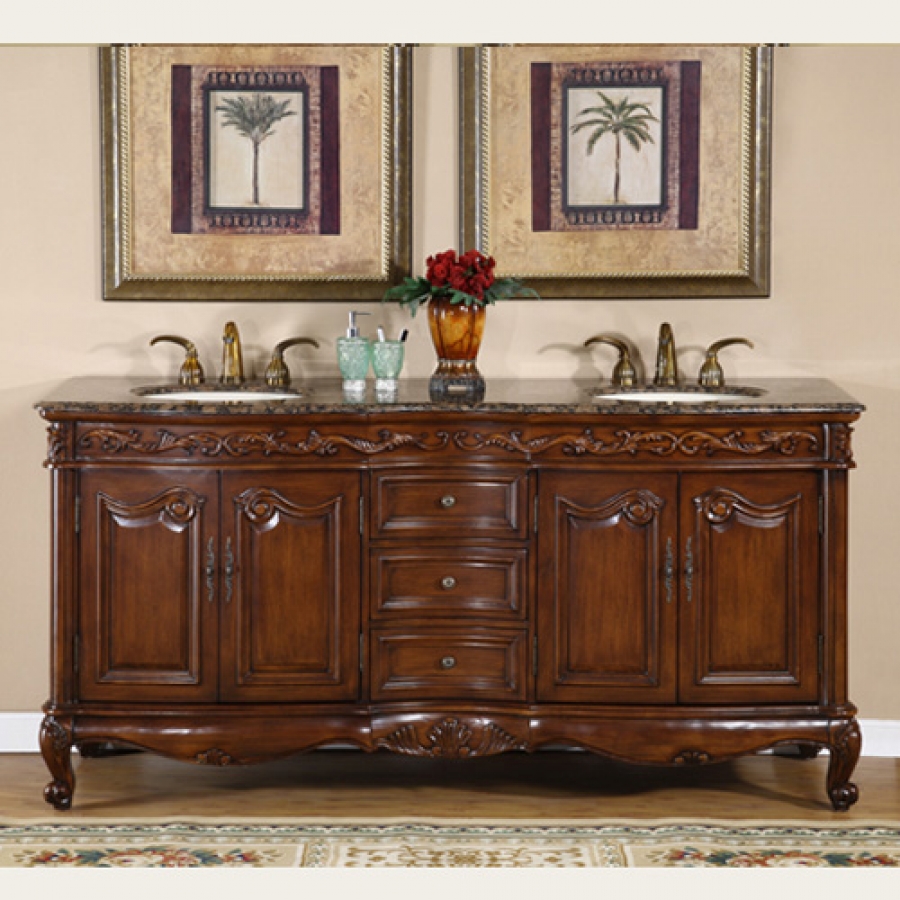 72 Inch Double Sink Bathroom Vanity with Counter Choice UVSR803472