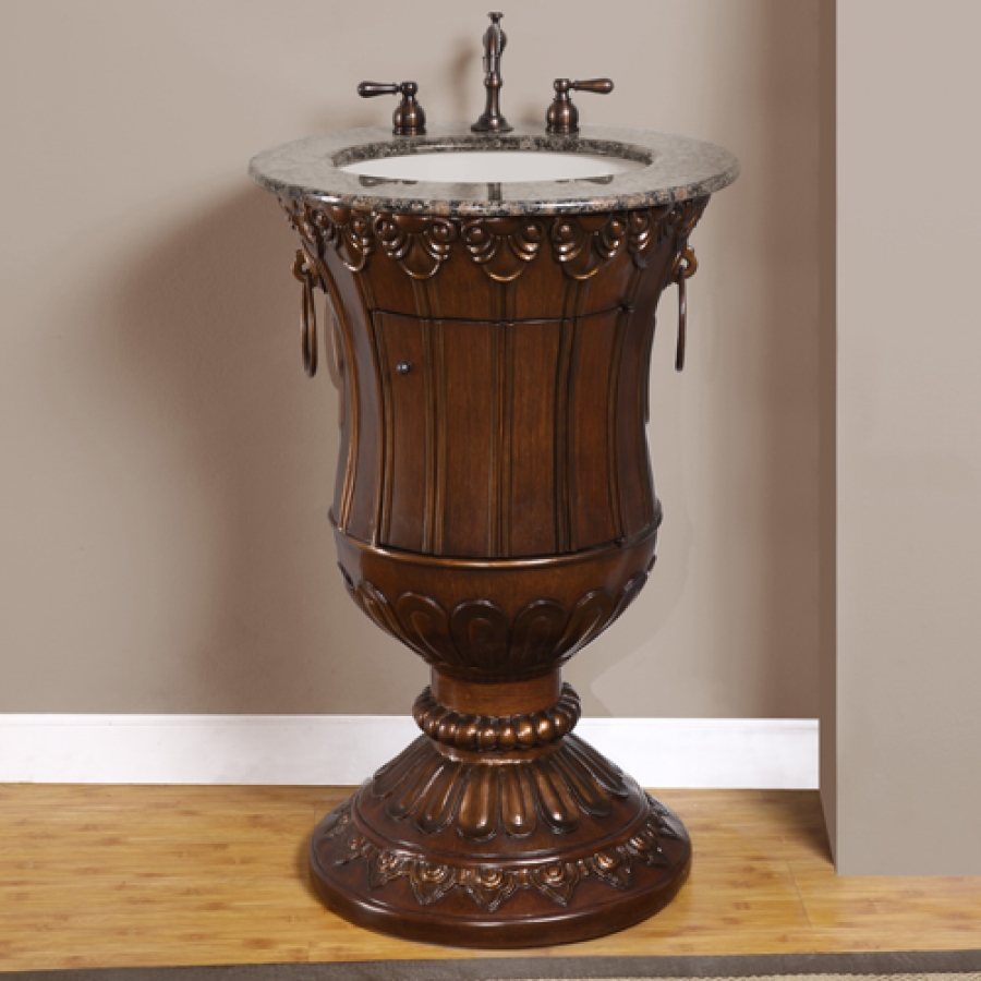 23 Inch Unique Pedestal Bathroom Vanity, How To Change Pedestal Sink Vanity Top