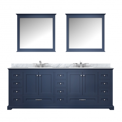 84 Inch Blue Double Sink Bathroom Vanity with Choice of No Top
