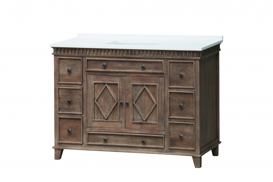 48 Inch Single Sink Bathroom Vanity With Choice Of No Top