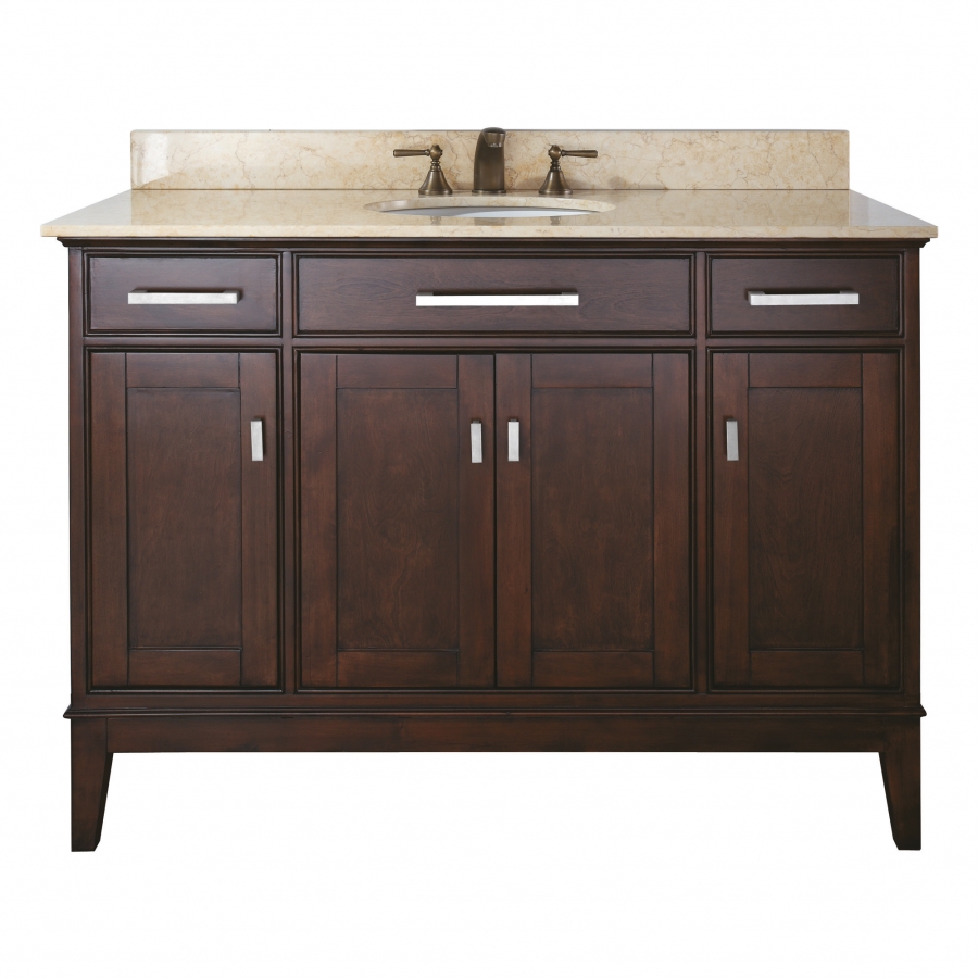 48 Inch Single Sink Bathroom Vanity in Light Espresso