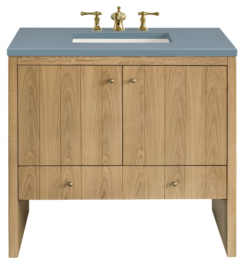 36 Inch Light Natural Oak Modern Farmhouse Single Vanity Unique Vanities