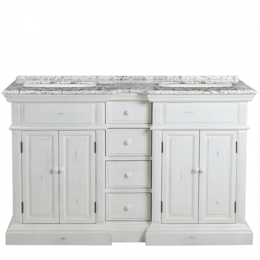 58 Inch Double Sink Bathroom Vanity With Choice Of No Top