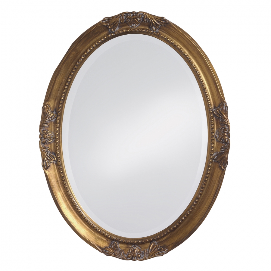 Queen Ann Gold Oval Bathroom Wall Mirror 25 X 33 Inch On Sale