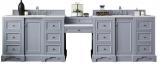 118 Inch Double Sink Bathroom Vanity with Makeup Table and Electrical Component