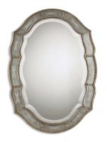Fifi Antiqued Gold Leaf Oval Mirror