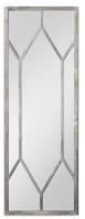 Sarconi Rectangular Distressed Silver Leaf Mirror with Noticeable Wood Grain