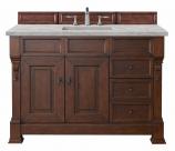 48 Inch Cherry Single Sink Bathroom Vanity Silver Quartz