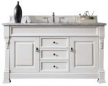 60 Inch Bright White Bathroom Vanity with Sink