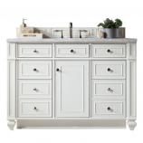 48 Inch Single Sink Bathroom Vanity in Cottage White with Choice of Top