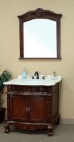 35 Inch Single Sink Bathroom Vanity in Medium Walnut