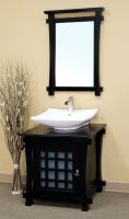 30 Inch Single Sink Bathroom Vanity in Black