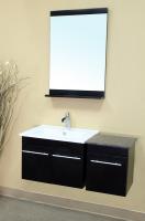 39 Inch Single Sink Wall Mount Bathroom Vanity in Black