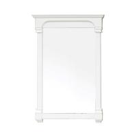 Rectangular Solid Wood White Frame Mirror