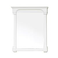 Rectangular Solid Wood White Frame Mirror