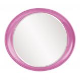 Ellipse Round Mirror - Custom Painted Glossy Hot Pink