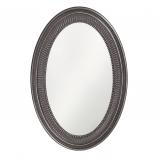 Ethan Oval Mirror - Custom Painted Glossy Charcoal