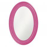 Ethan Oval Mirror - Custom Painted Glossy Hot Pink