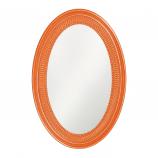 Ethan Oval Mirror - Custom Painted Glossy Orange