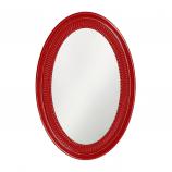 Ethan Oval Mirror - Custom Painted Glossy Red