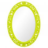 Suzanne Oval Mirror - Custom Painted Glossy Green