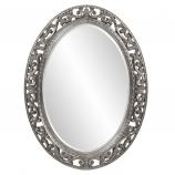 Suzanne Oval Mirror - Custom Painted Glossy Nickel