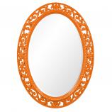 Suzanne Oval Mirror - Custom Painted Glossy Orange