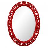 Suzanne Oval Mirror - Custom Painted Glossy Red